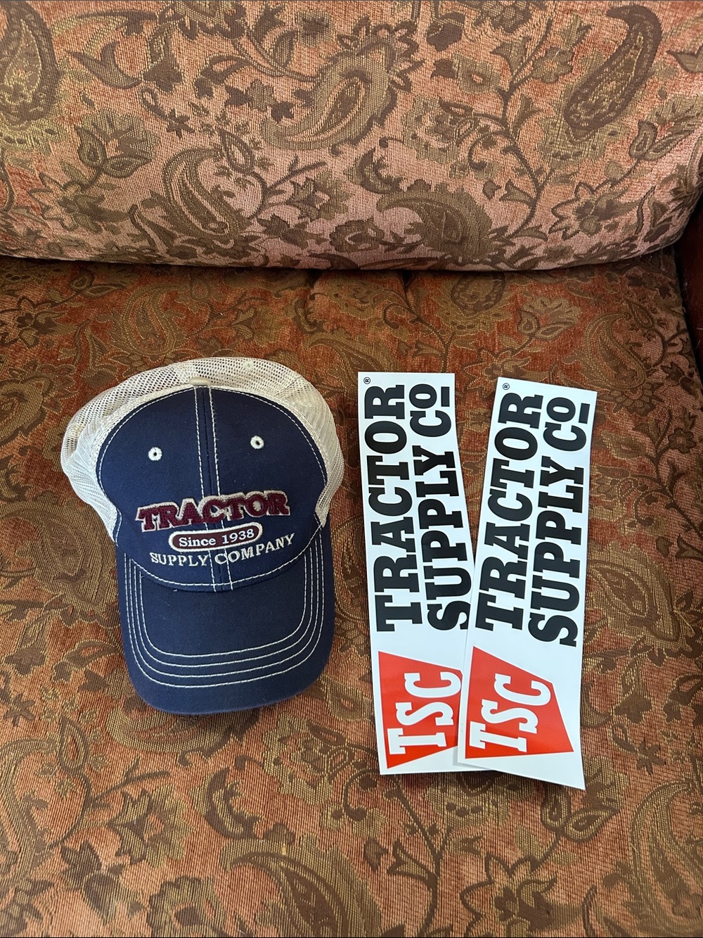 Tractor Supply Company Embroidered Baseball Cap - Navy & Khaki Bumper Stickers